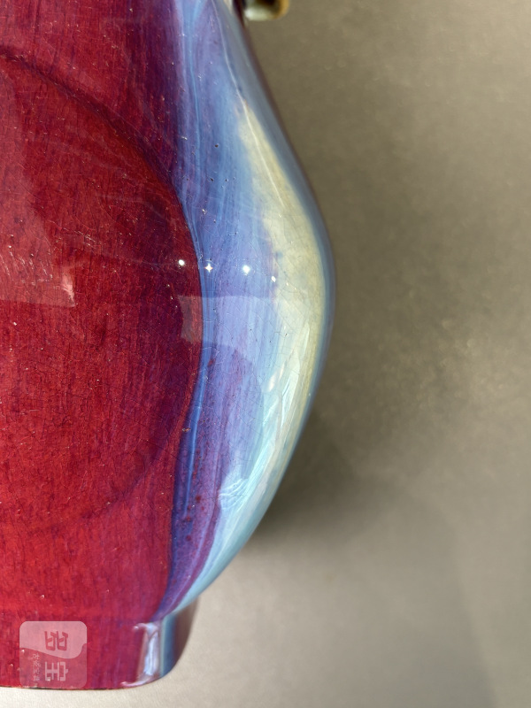 清咸丰 窑变釉贯耳瓶 - 图26